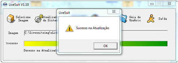 LiveSuite Sucesso na Atualização