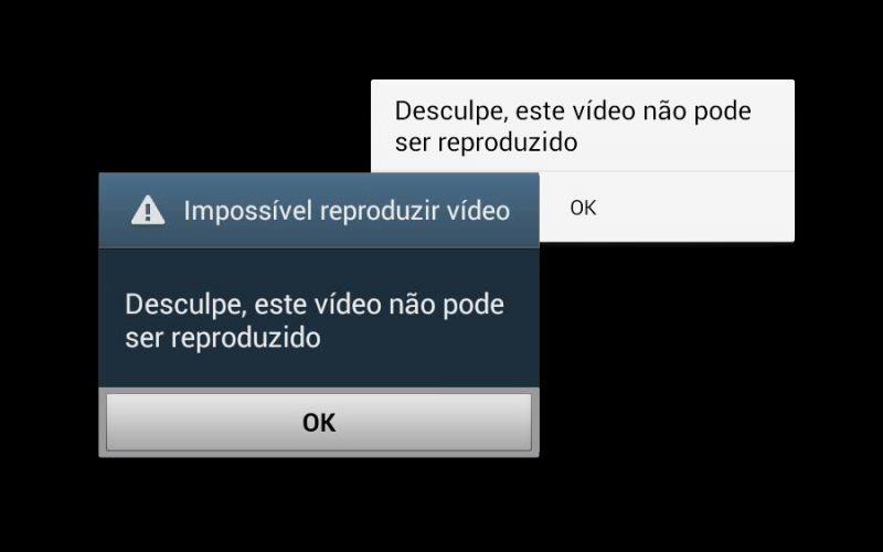 Solução Para: Não é possível reproduzir o vídeo no Android