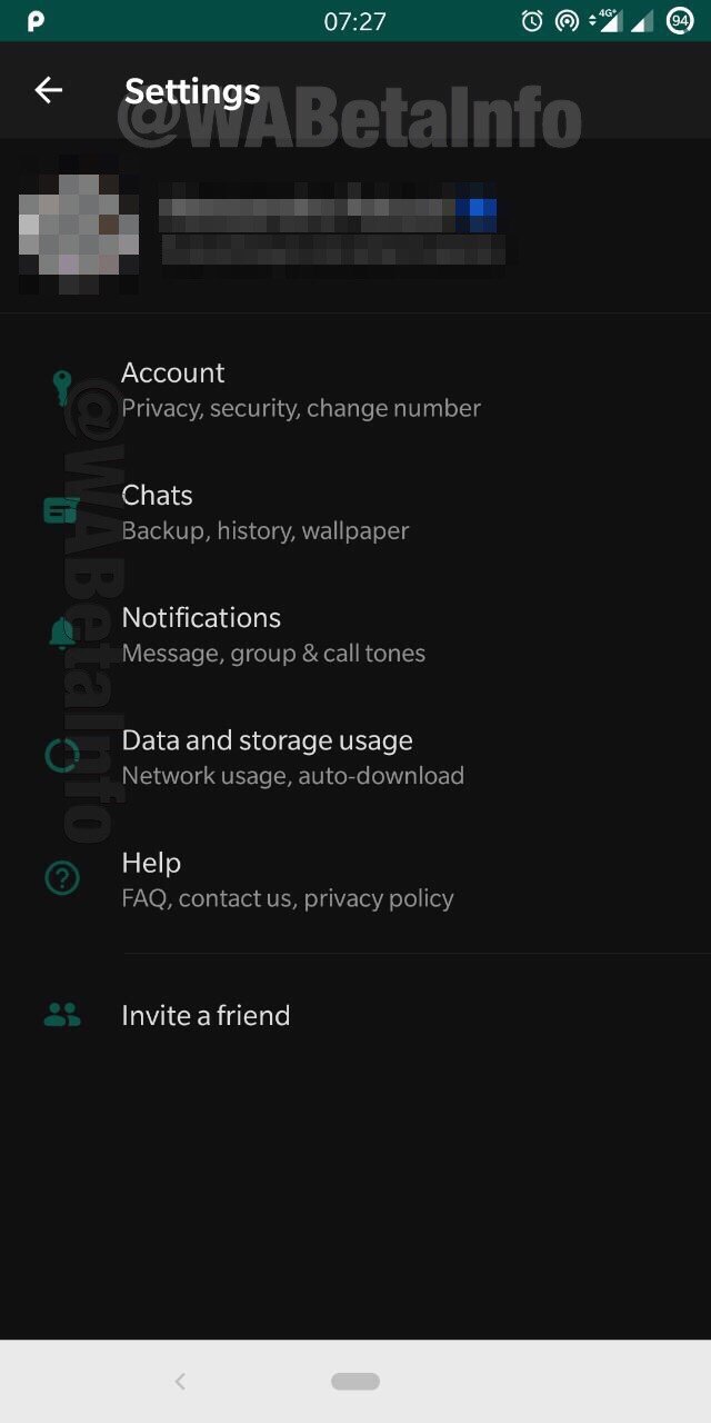 Configurações Gerais Dark Mode Whatsapp
