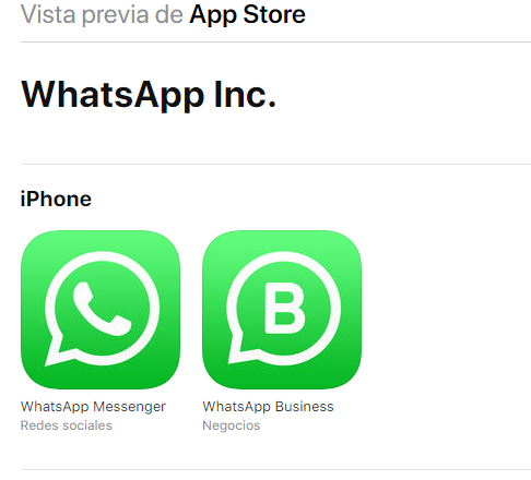 WhatsApp Business para iPhone