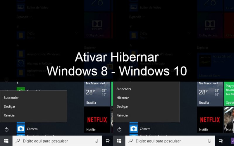Como ativar a opção Hibernar no Windows 8 e Windows 10