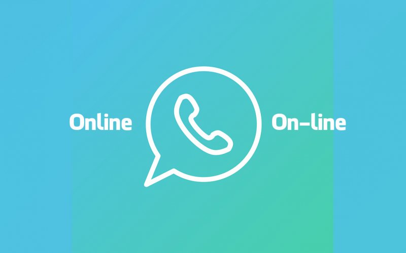 On-line: WhatsApp recebe um traço na palavra online, mas é rapidamente corrigido