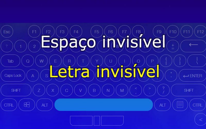 Imagem de Espaço Invisível – Pequeno, Médio e Grande – Use no Nick, Whatsapp, e jogos essa letra invisível Unicode