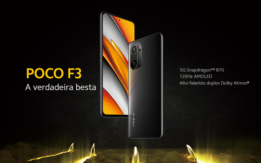 Poco F3 5G com Snapdragon 870 e tela 120Hz tem preço reduzido e Cupom e desconto