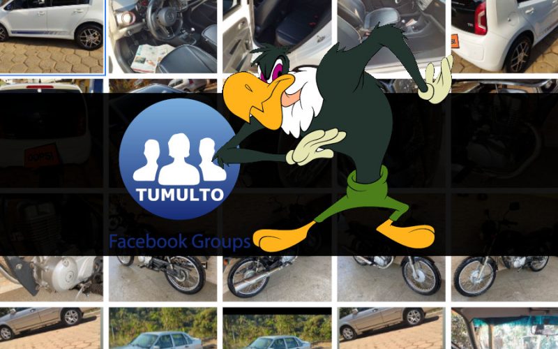 Imagem de Facebook: Chamados de “tumulto”, carros e motos ilegais são vendidos descaradamente na rede social