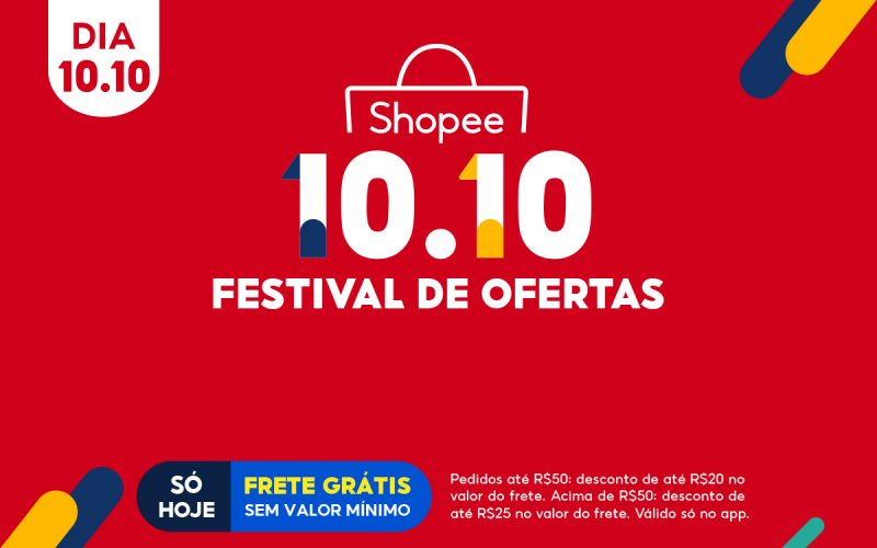 Imagem de Começou 10.10 da Shopee Brasil com um Festival de Ofertas 2021