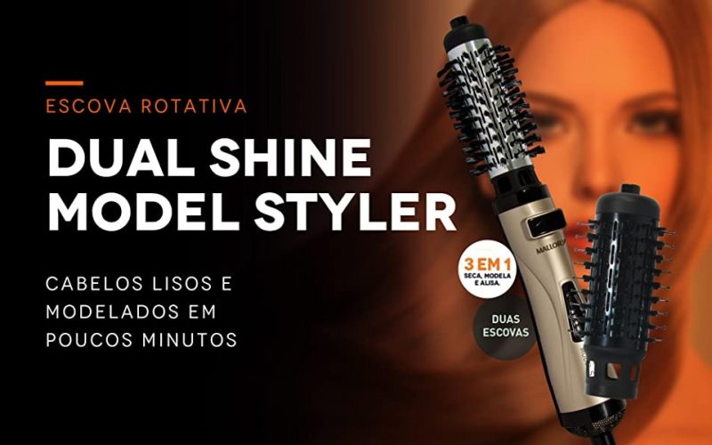 Imagem de Escova Rotativa Mallory Dual Shine Model com 23% OFF na Amazon