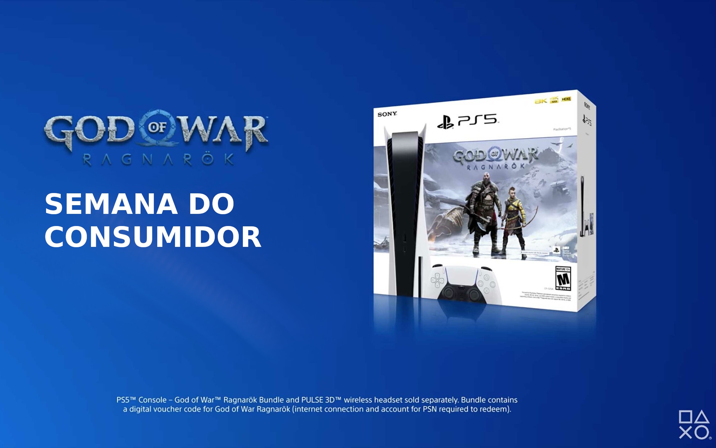 Semana do Consumidor: PS5 com God of War Ragnarok na Amazon com desconto!