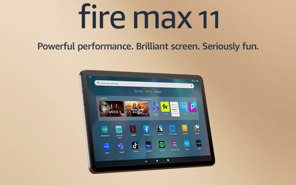 Amazon lança tablet Fire Max 11 com chip MediaTek e foco em produtividade