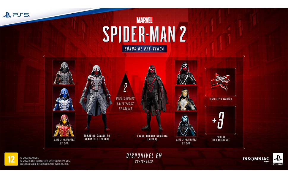 Marvel’s Spider-Man 2 Requer 98 GB de Armazenamento no PS5