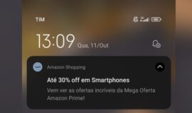 Imagem de Amazon notifica usuários do app a respeito de celulares que estão com 30% de desconto na plataforma