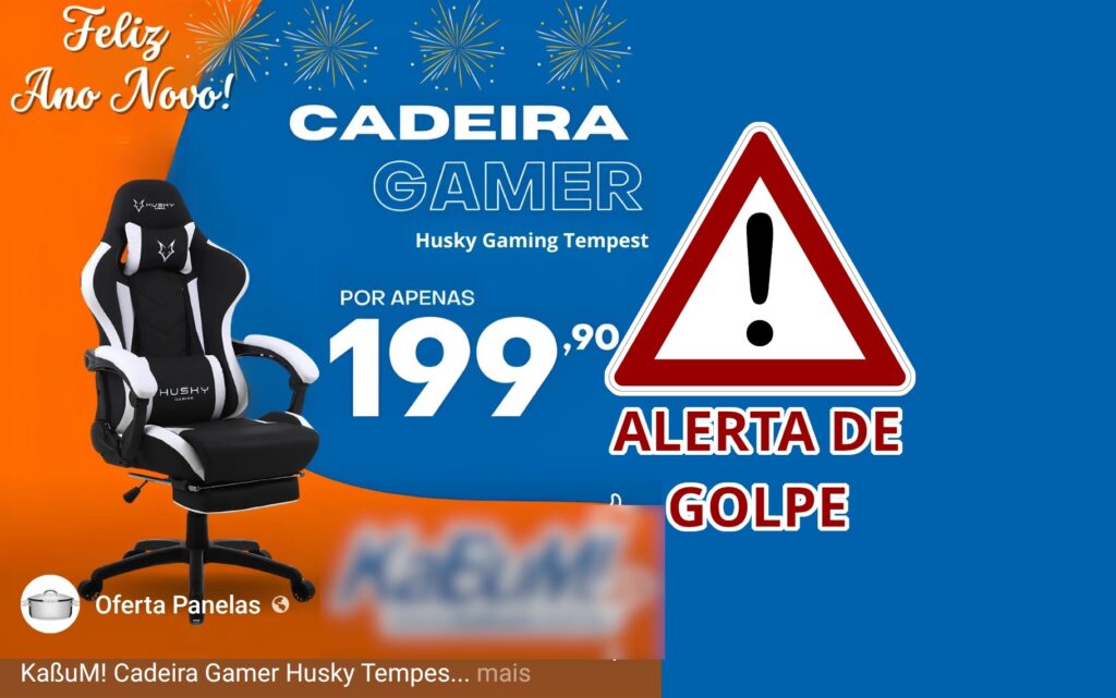 Alerta: Golpe de Cadeira Gamer por R$199 com Nome da KaBuM Tenta Enganar Consumidores