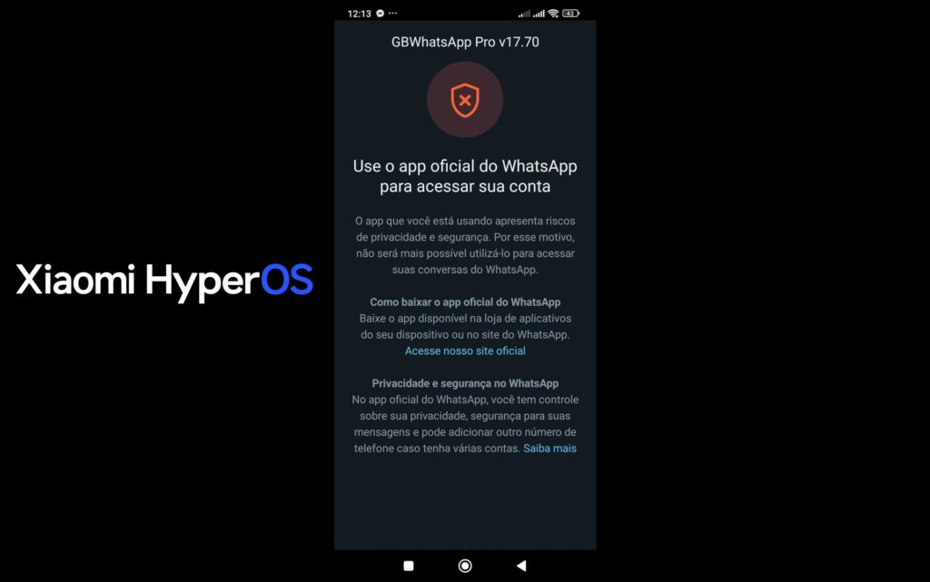 HyperOS: Usuários não conseguem instalar Whatsapp GB, mas existe solução