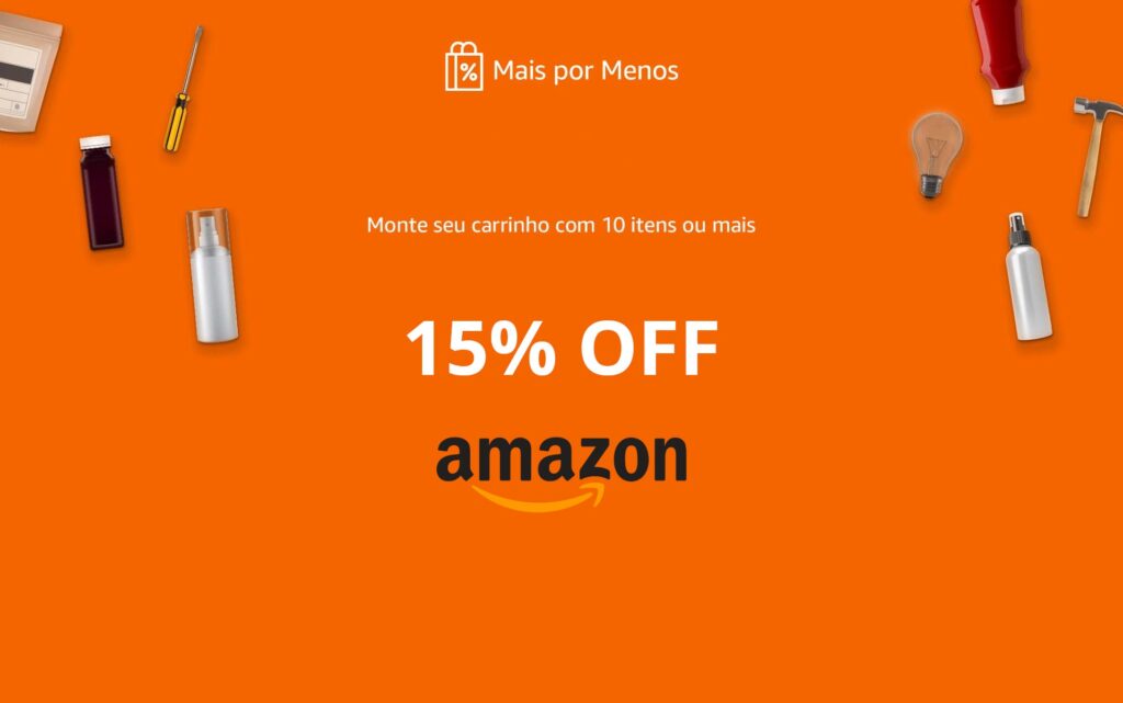 Amazon “Mais por Menos”, oferece 15% OFF até dia 31 de dezembro de 2024