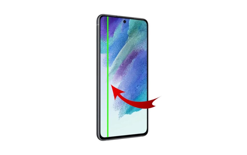 Nach dem Update erscheint auf dem Bildschirm des Samsung Galaxy-Handys eine grüne Linie
