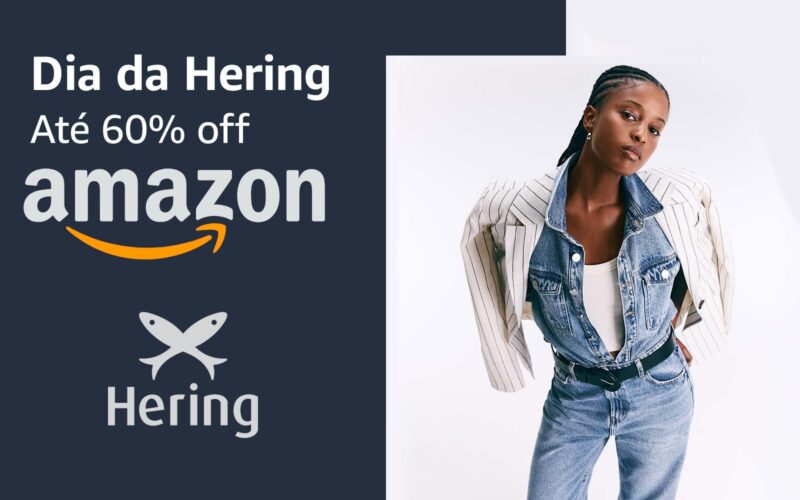 Amazon lança o “Dia da Hering” com descontos de até 60% em vestuário masculino e feminino
