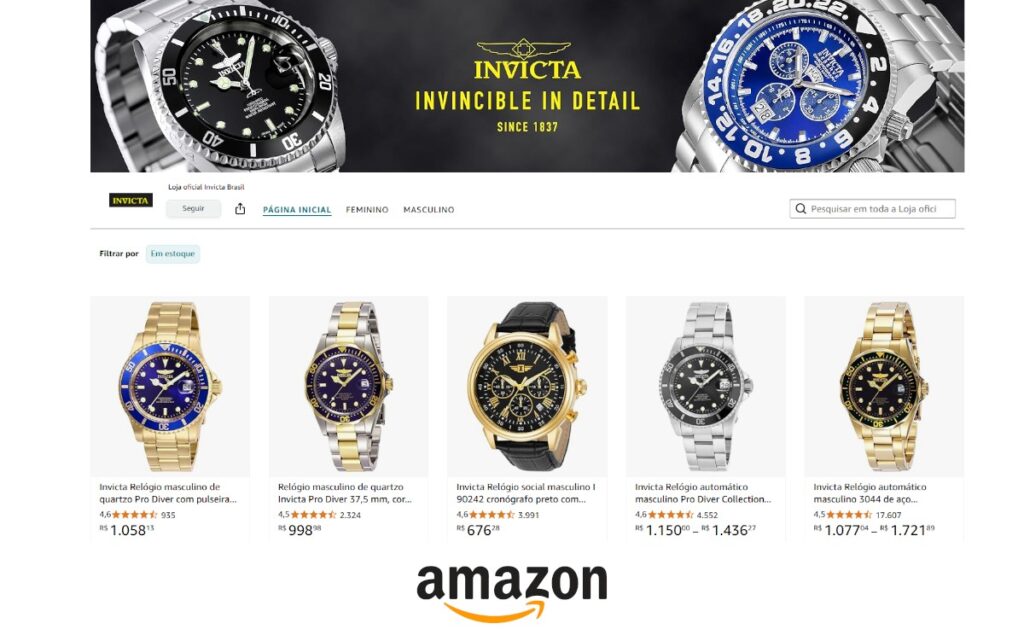 Relógios Invicta na Amazon: É Original? Qual a loja oficial?