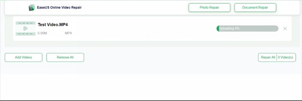 processo de reparo de vídeo