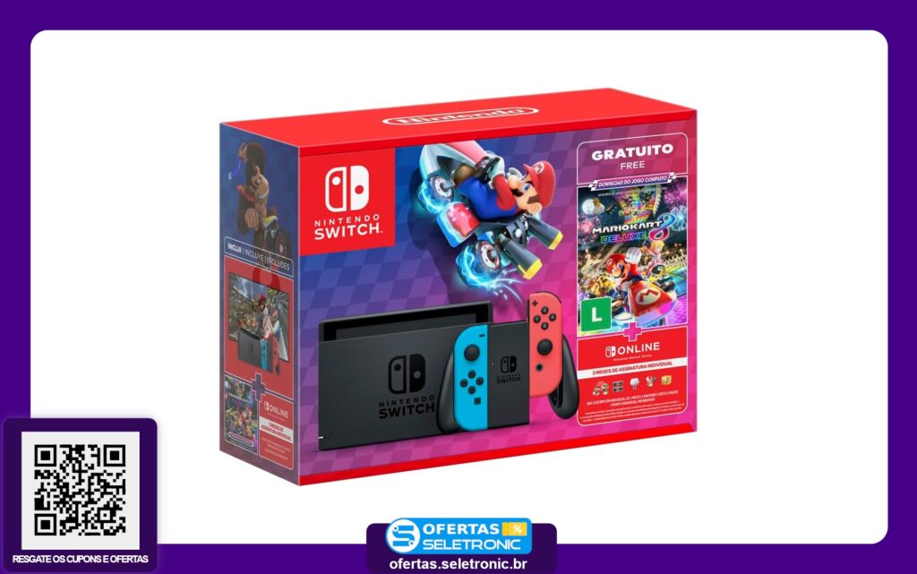 Prime Day tem Nintendo Switch por R$ 1.849,00 com Mario Kart 8 Deluxe