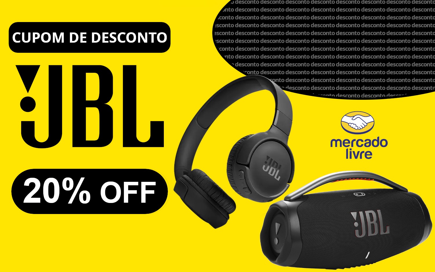 Cupom Exclusivo para JBL Oferece 20% de desconto em produtos no Mercado Livre