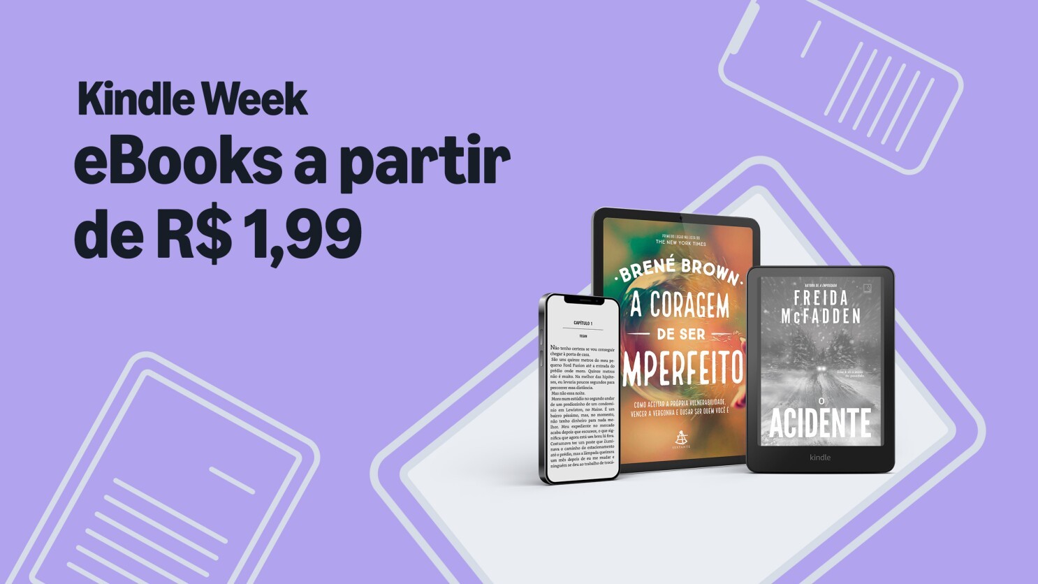 Kindle Week: eBooks a partir de R$1,99 e 20% OFF no Kindle Colorsoft