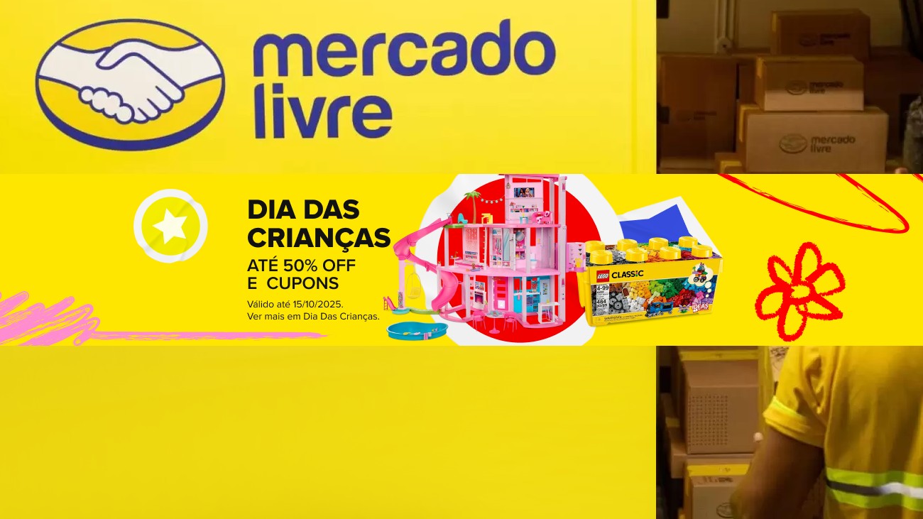 Dia das Crianças com Super Descontos: Mercado Livre Oferece Até 50% OFF e Cupons Exclusivos em Brinquedos