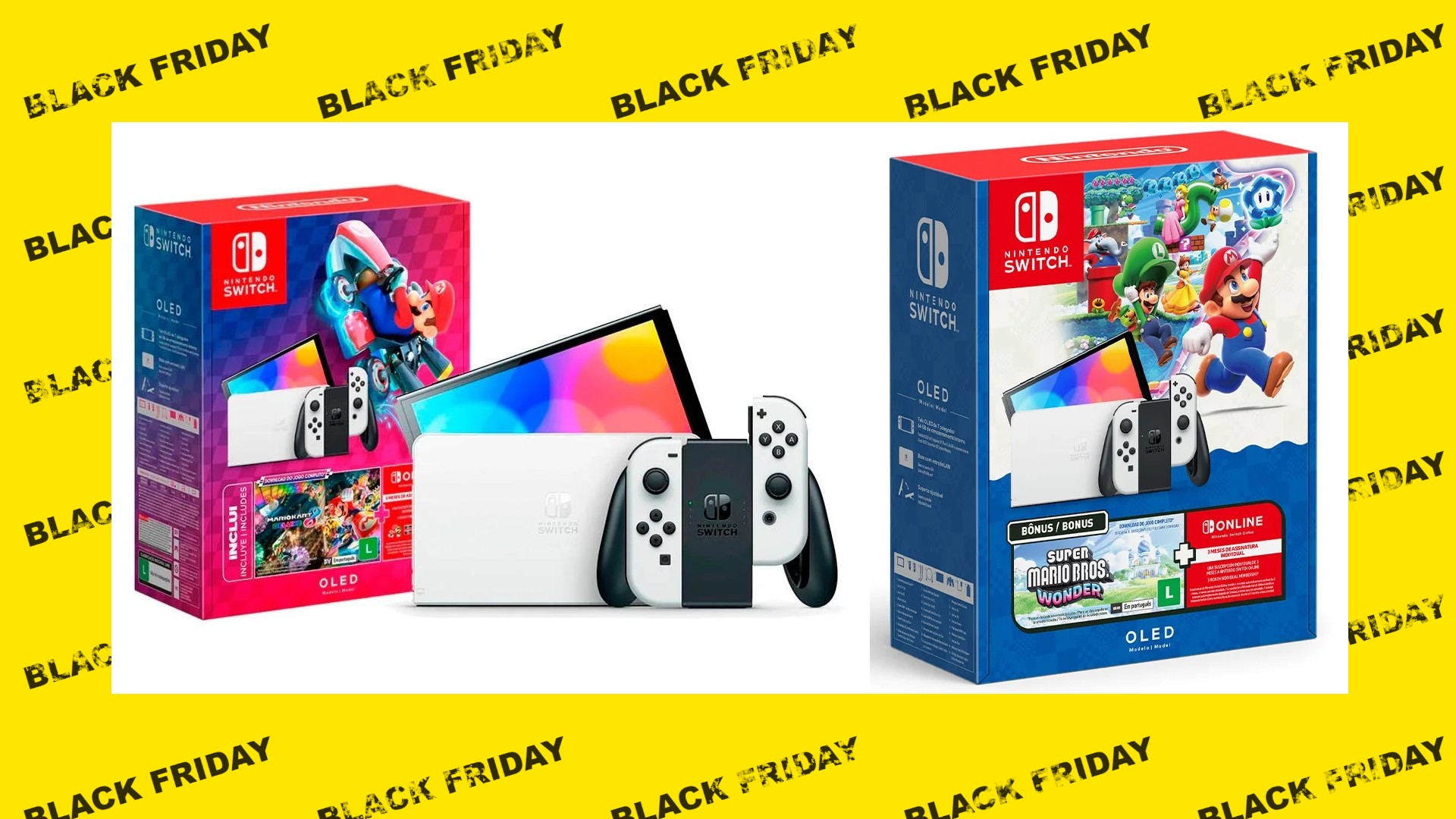 Nintendo Switch OLED com Jogos Mario por R$ 1.766 na KaBuM! Cupom Mario Friday DISPONÍVEL!