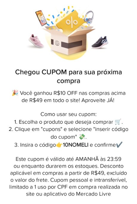 Noticia enviada do cupom
