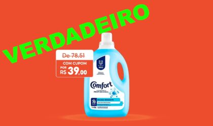 Imagem de Não é Fake News: Amaciante Comfort Profissional 5L por R$ 39 na Shopee é Real