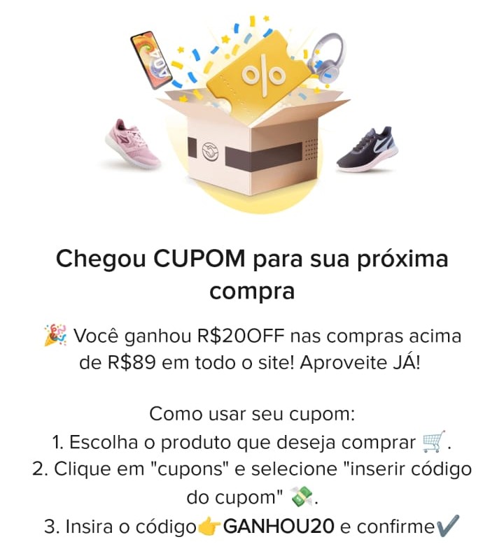 Print do aviso do Mercado Livre