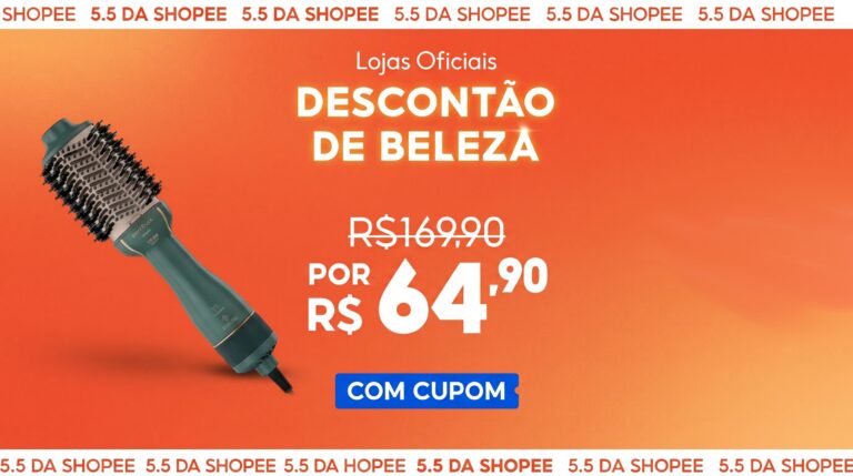 Escova Secadora Britânia 3 em 1 Cerâmica Infrared BES13VD R$ 64,90
