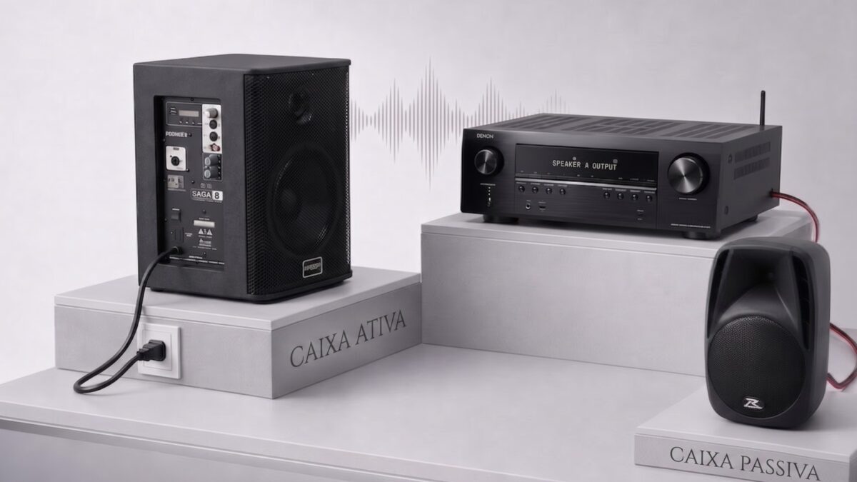 Caixa de Som Ativa e Passiva