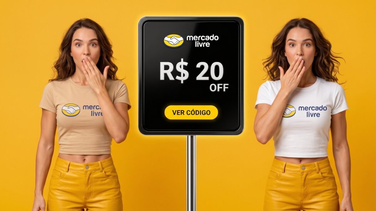 Cupom Mercado Livre garante 20% OFF com até R$ 80 de desconto em compras acima de R$ 79.