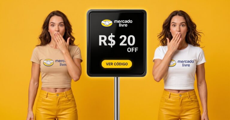 Cupom Mercado Livre garante 20% OFF com até R$ 80 de desconto em compras acima de R$ 79.