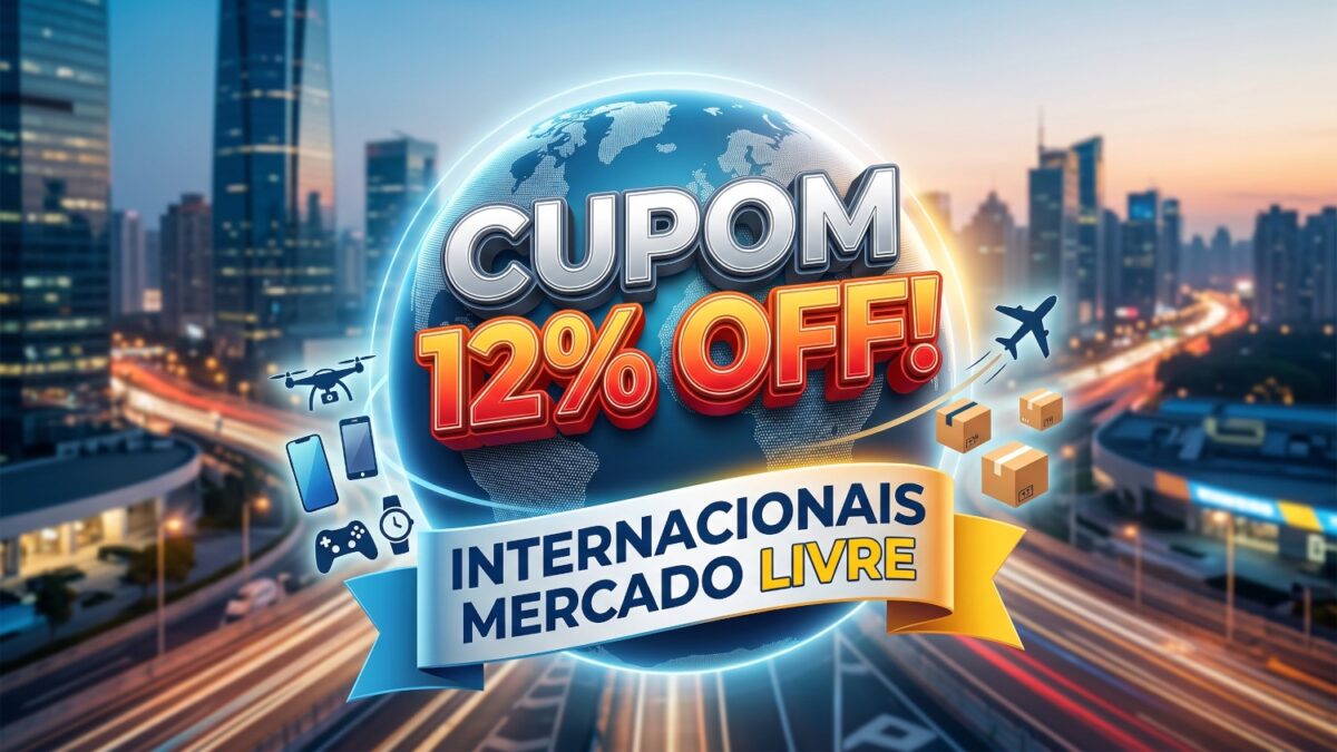 Cupom Mercado Livre mostrando descontos em produtos internacionais Sem Taxa das Blusinhas