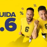Promoção Liquida 6.6 Mercado Livre com Neymar e Ronaldinho destacando descontos de até 70%