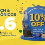 Banner promocional do Mercado Livre 6.6 destacando o cupom de 10% de desconto em eletrônicos e eletrodomésticos.