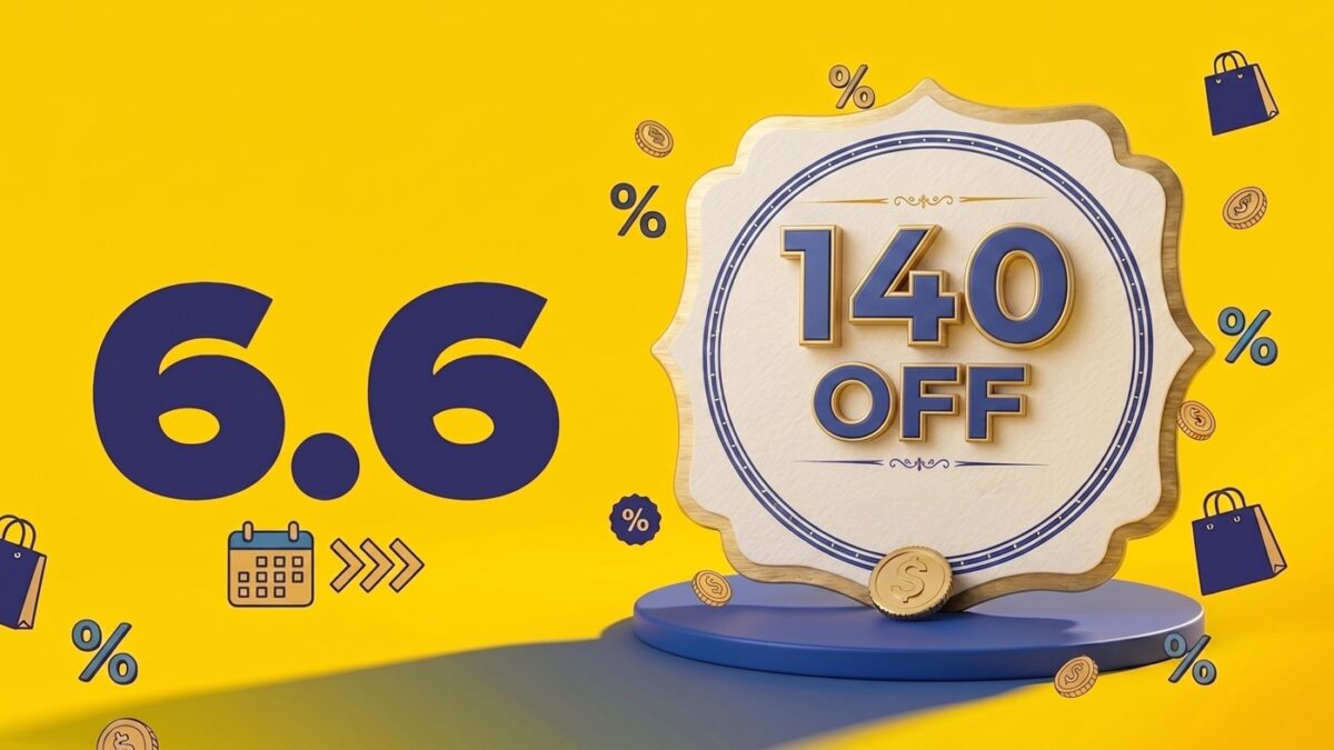 Banner promocional do Mercado Livre 6.6 com destaque para cupom de 140 reais em eletrônicos.