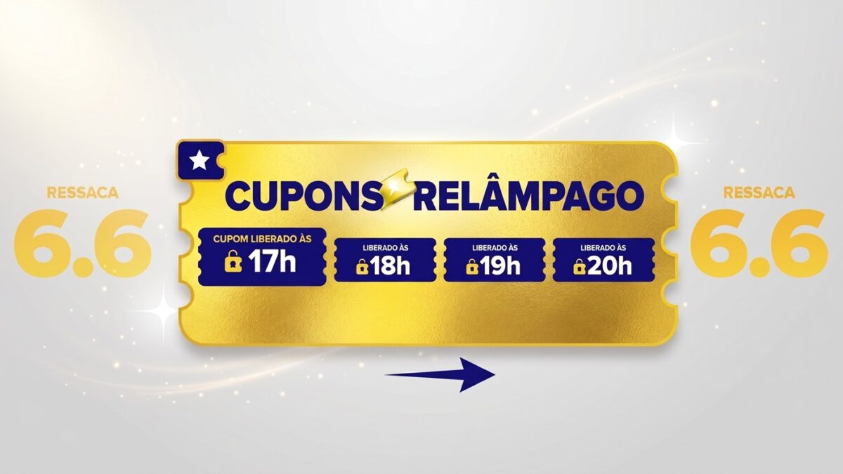 Banner promocional da campanha Ressaca 6.6 do Mercado Livre com destaque para cupons de desconto