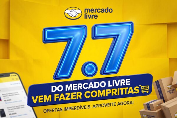 Banner promocional do Mercado Livre 7.7