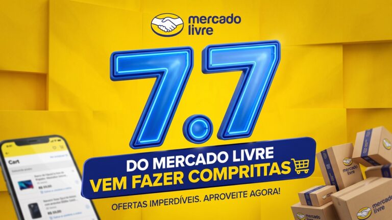 Banner promocional do Mercado Livre 7.7