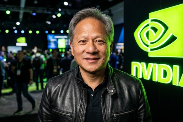 Jensen Huang CEO da Nvidia em apresentação oficial de inteligência artificial