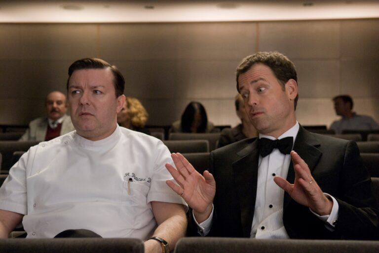 Cena do filme Ghost Town com Ricky Gervais