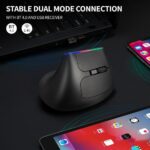Mouse Sem Fio Ergonômico Vertical Delux M618DB - Imagem 3