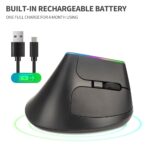 Mouse Sem Fio Ergonômico Vertical Delux M618DB - Imagem 2
