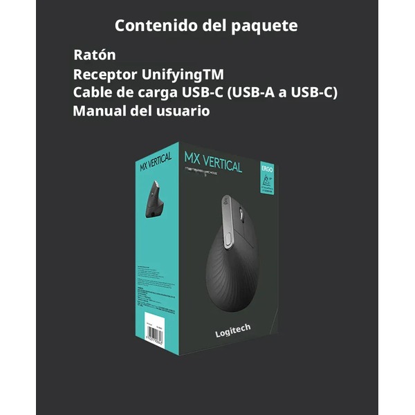 Mouse Sem Fio Ergonômico Logitech MX Vertical - Imagem 2