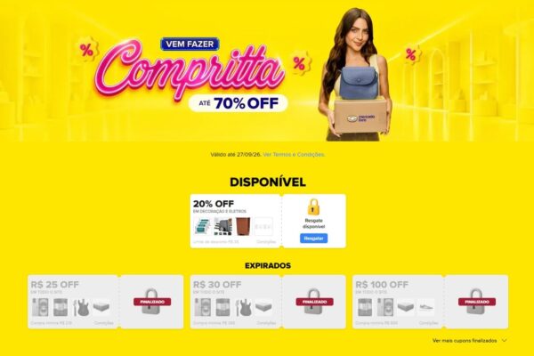 Banner promocional da campanha Compritta das 19h do Mercado Livre
