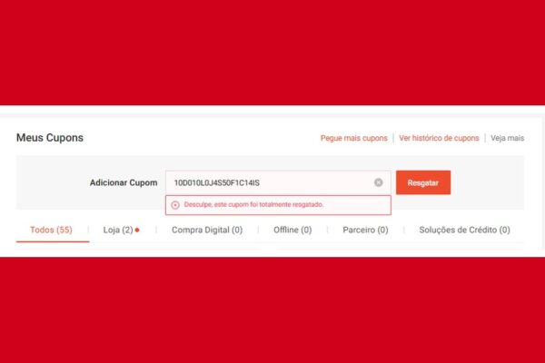 Erro Desculpe este cupom foi totalmente resgatado Shopee Como Resolver