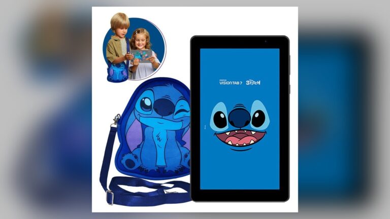 Edição especial Stitch com desconto: Tablet Positivo Vision TAB 7 com capa e bolsa sai por R$ 579 com cupom ativo