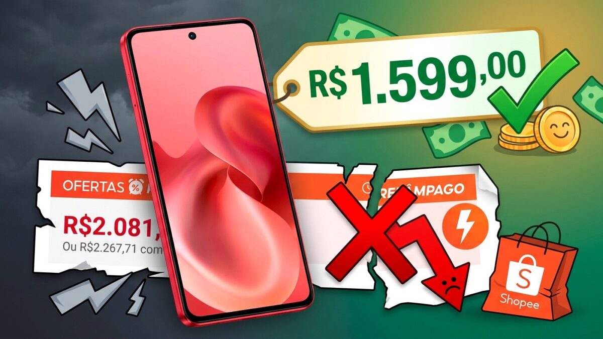 Comparativo de preços do Motorola Moto G86 5G na Shopee versus Amazon e Mercado Livre